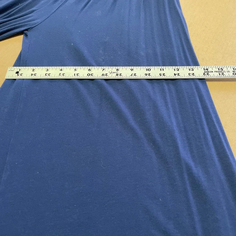 Women's Ultra Wide Leg Pants Small Navy High Rise Pleated Pull On Palazzo‎